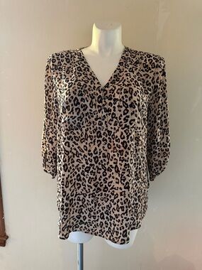 Maurices Animal Print Popover Blouse